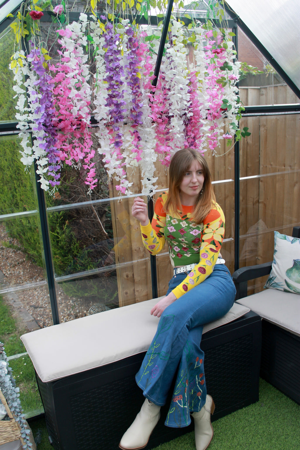 Floral sock top