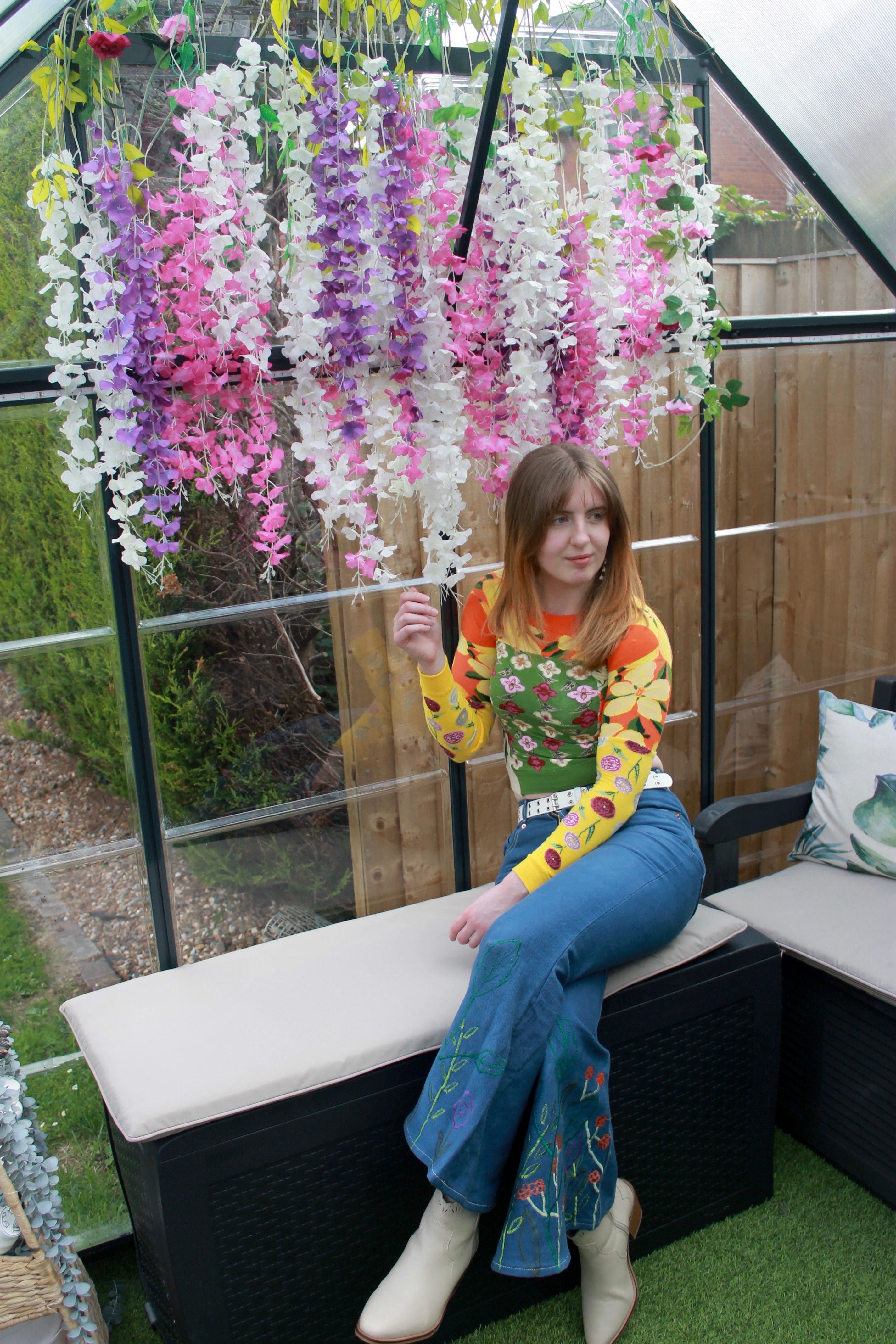 Floral sock top