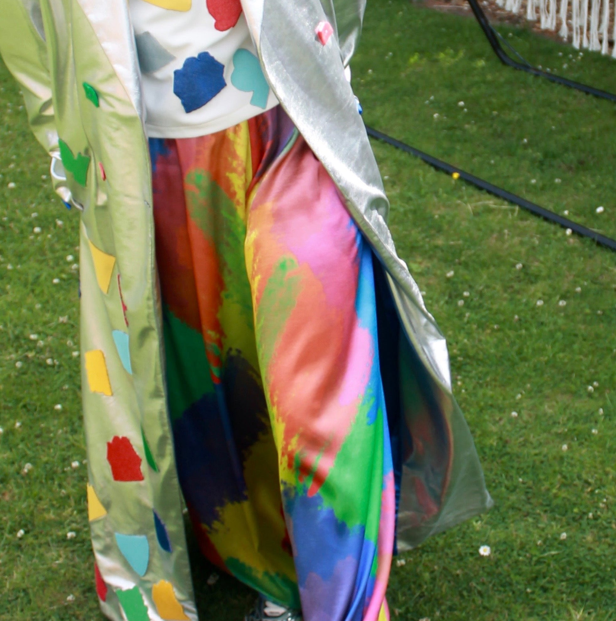 Abstract Print Wide-Leg Trousers