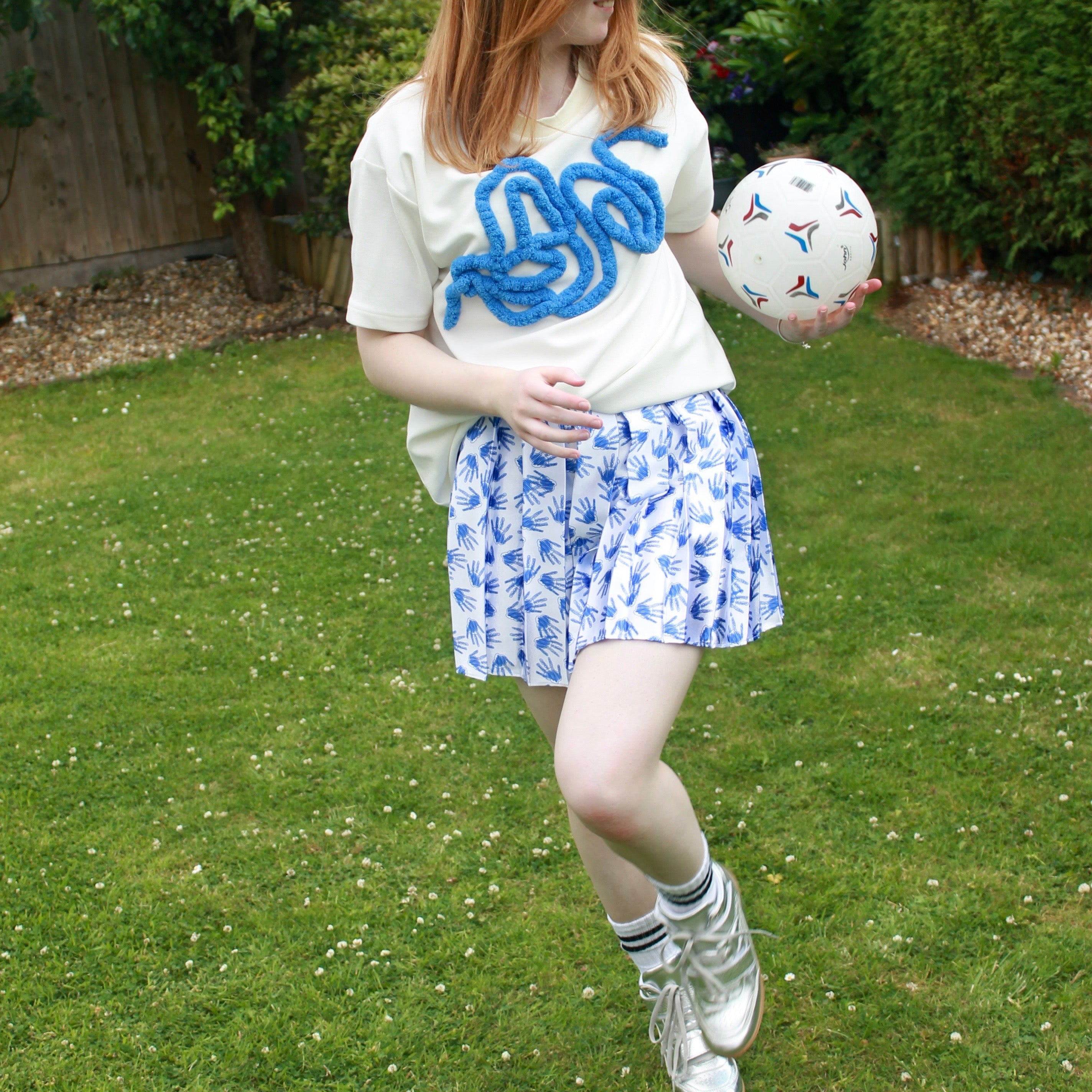 Hand Print Mini Skirt