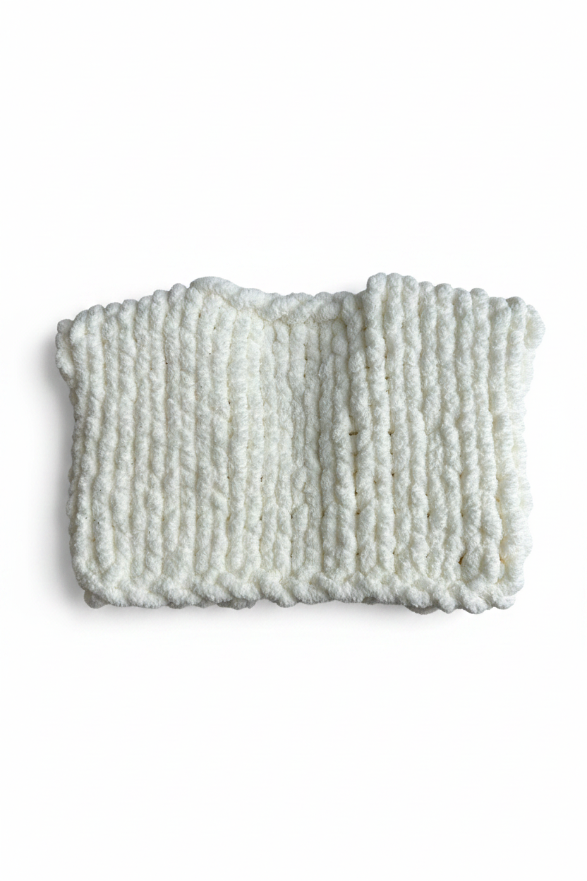 Cream Chunky Knit Sweater Flat Lay
