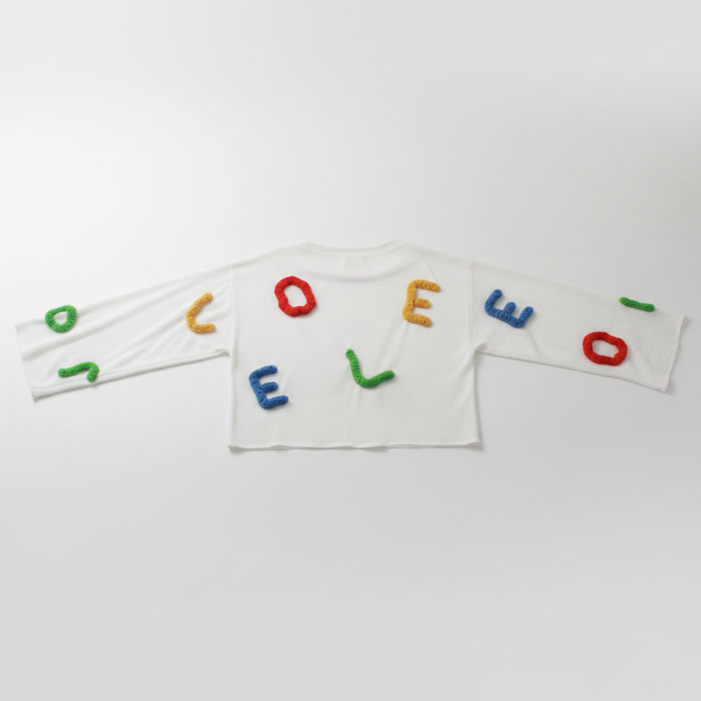 Alphabet Letter Top back view lay flat